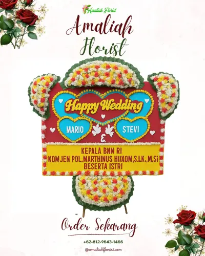 Karangan Papan Bunga Pernikahan di Kandangan Surabaya